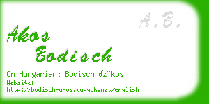 akos bodisch business card